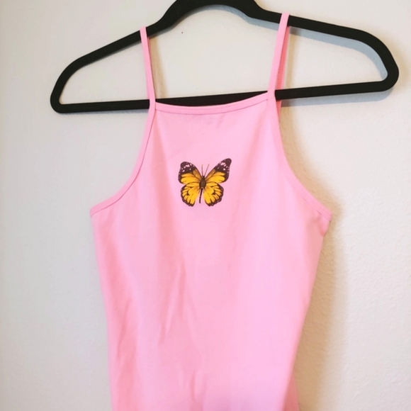 Truly Madly Deeply | UO Baby Pink Butterfly Dress - Picture 9 of 13